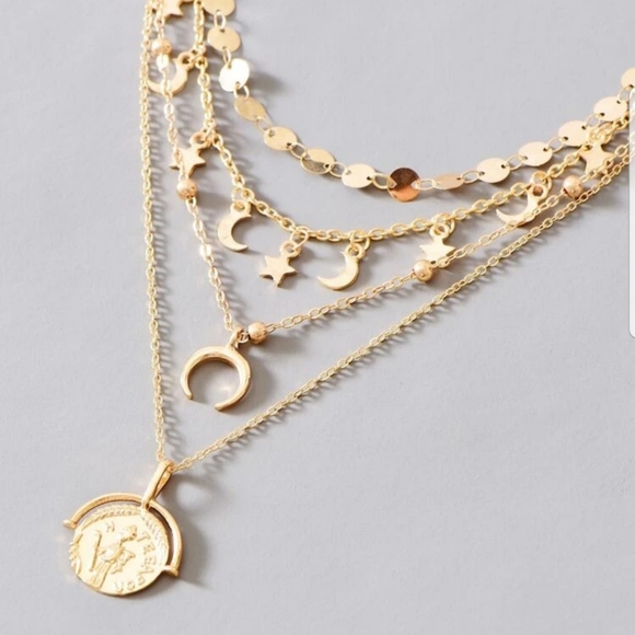 *Fran* Moon and Stars Necklace - Picture 3 of 3